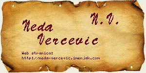 Neda Verčević vizit kartica